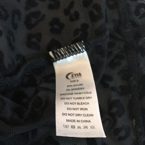 NWT Zyia Black Leopard Mesh and Velvet Tank. Size Small - Picture 5 of 5